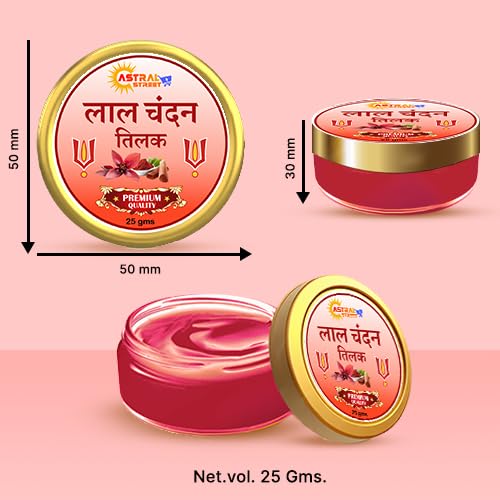 Astral Street Red Chandan Tilak + Kesar Chandan Tilak-25gm pack of 2